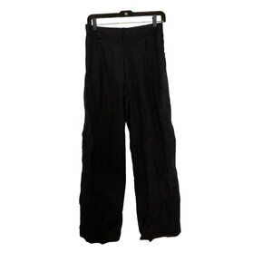 Rawik Black Snow Pants With Elastic Waist & Zipper Pockets Unisex Medium